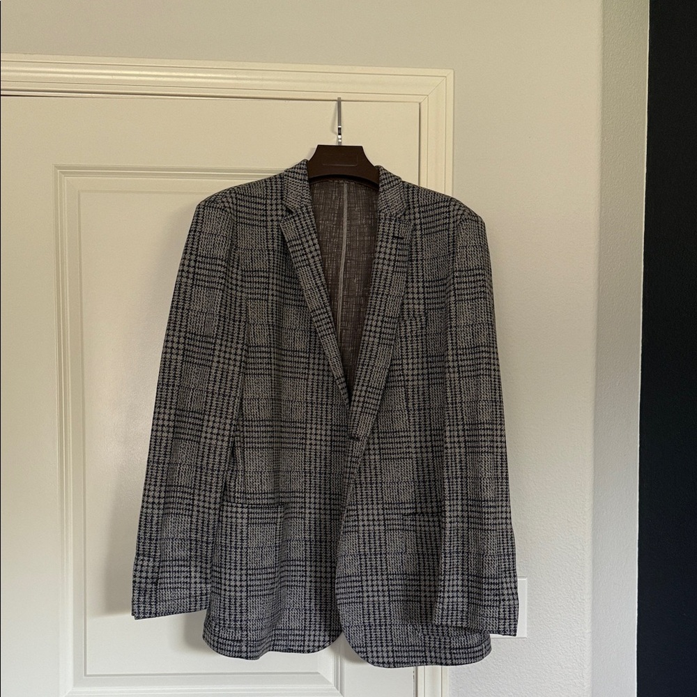 Vince Camuto Charcoal Checkered Men's Blazer